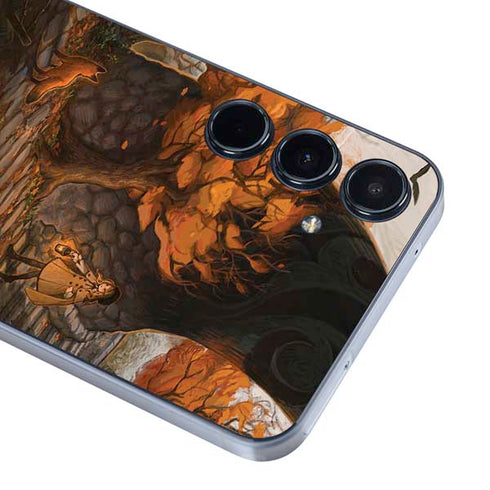 Halloween Pumpkin Witch with Fox by Ivy Dolamore Galaxy A35 5G Skin